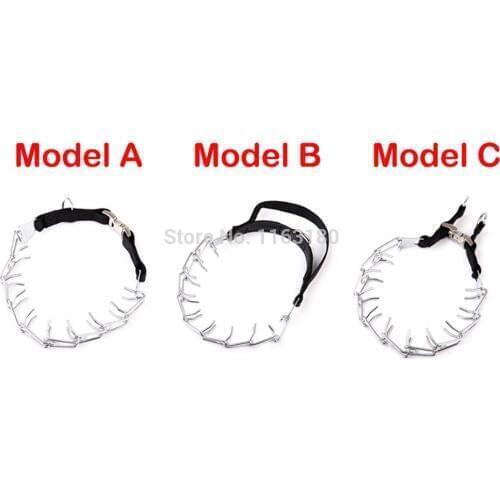 12pcs/lot Pet Steel Iron Chain Dog Collar Adjustable Metal Pinch Dog Training Chain Collar Prong Pet Choke Collars for Dogs