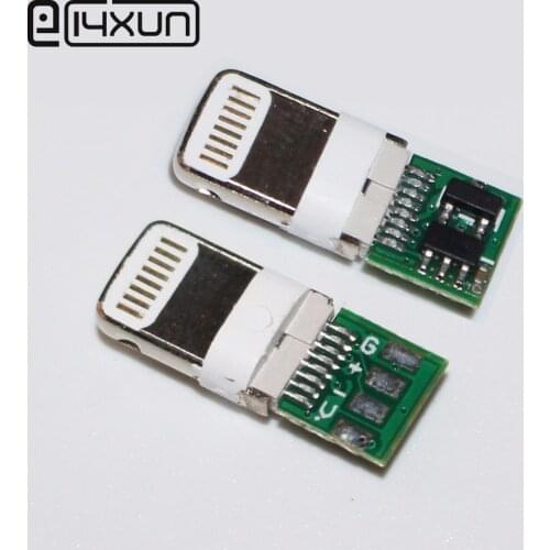 2sets 8Pin Male Plug USB Connector Adapter Converter 3.5mm Stereo Welding Type Connector for iphone 5 5s 6 6s plus