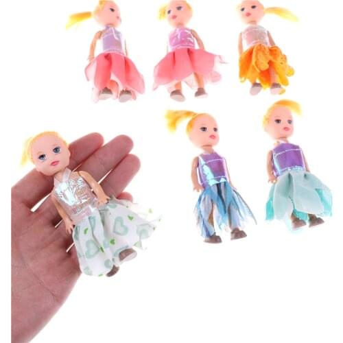 2pcs/lot Small Doll For Kelly 3.5inch Dolls Toys For For Dolls Kids Toys carttoon dolls children gift Girls birthday