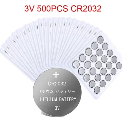 500PCS CR2032 3V Original Lithium Battery For Watch Remote Control Calculator CR 2032 Electronic button cell coin batteries