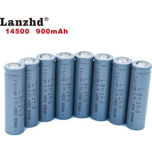 8-40PCS 14500 900mah 3.7V Battery Li-ion Rechargeable Battery For LED Flashlight Portable Devices Tools Lighting Tools battery