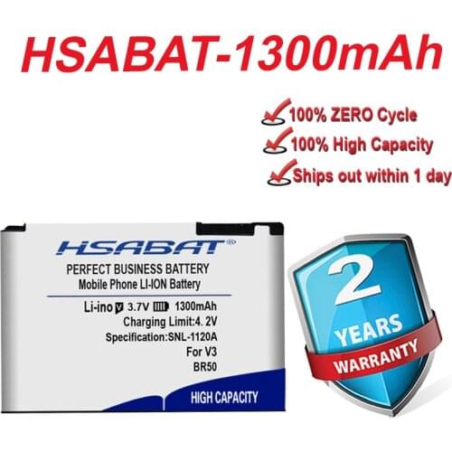 HSABAT 1300mAh Battery for BR50 Motorola RAZR V3 V3c V3E V3m V3T V3Z V3i V3IM PEBL U6 Prolife 300 500 Batterie Bateria