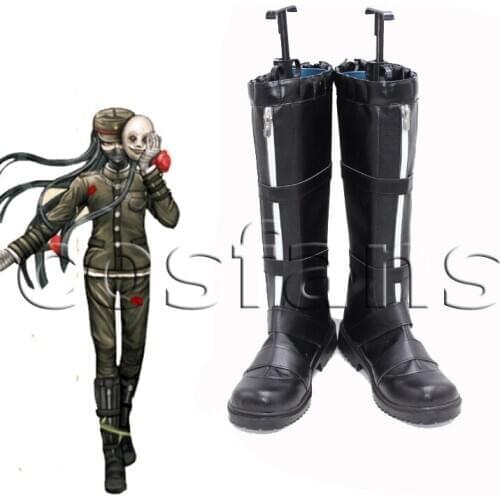 Anime Danganronpa V3: Killing Harmony Korekiyo Shinguji Boots Cosplay Costume School Uniform Korekiyo Shinguji Cosplay Wig Hair