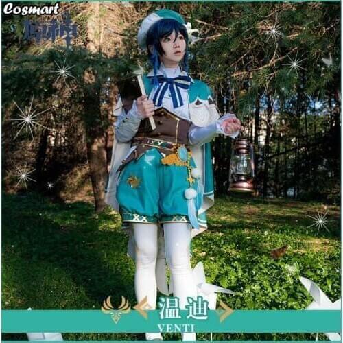 Anime Genshin Impact Venti Uniform Cosplay Costume Halloween Suit For Women Outfit New 2020