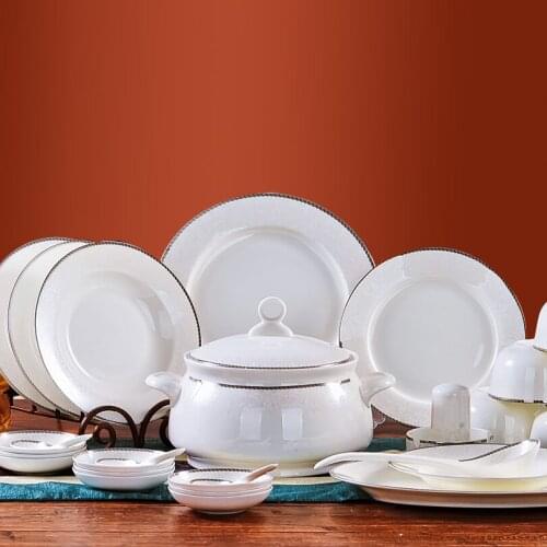 Free shipping ceram plates set high quality ceramic 56pcs dinnerware set china tableware set