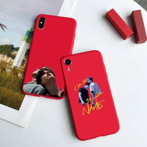 Call Me by Your Name Phone Case Red Candy Color for iPhone 6 7 8 11 12 s mini pro X XS XR MAX Plus
