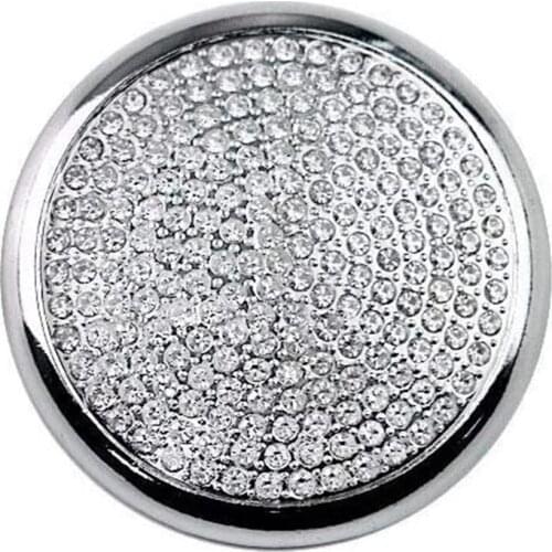 Center Control Multimedia Button Bling Crystal Emblem Cover for Mercedes-Benz C Class C300 E Class E300 Accessories