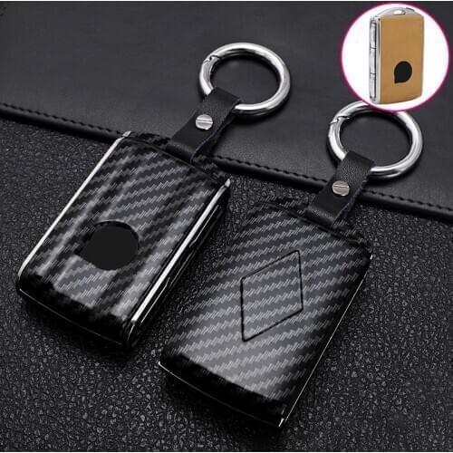 ABS Carbon Fiber Car Remote Key Case Cover For Volvo XC40 XC60 XC90 S90 V90 T5 T6 Auto Smart Key Protection Holder Accessories