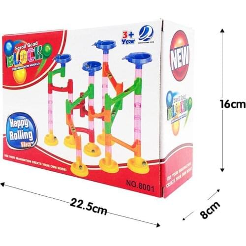 Marble Run Race Children Kid Boys Building Construction Game ) Toy(Size:22x8x16cm Blocks Puzzle H7R5