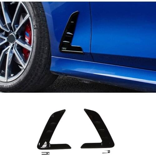 For BMW 3 Series G20 G28 2020-21 ABS Black Shark Gill Side Guard Ventilation Hole Decorative Sticker Car Accessories