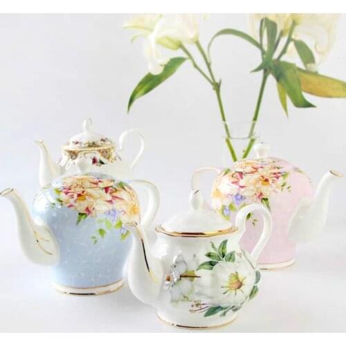 European coffee Bone China kettle Teapot English afternoon tea set household large capacity filter ceramic pot Water jar
