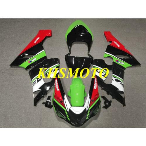 Motorcycle Fairing Kit for KAWASAKI Ninja ZX6R 636 05 06 ZX 6R 2005 2006 ABS Green Black Plastic Bodywork+Gifts KF56