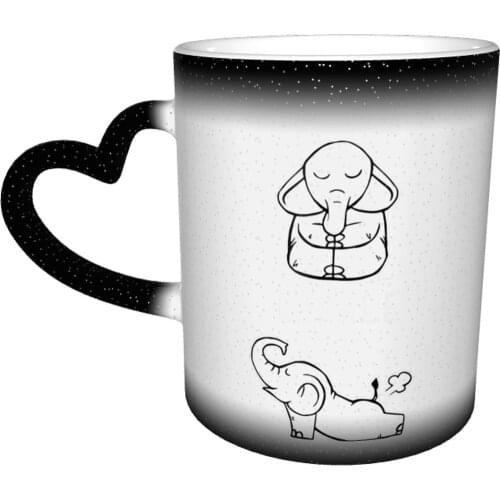 Elephant Mug Colored Pottery Mug Drinking Color Changing Cheap Cups