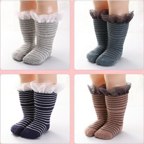 Hot Sale Infant Baby Socks Newborn Toddler Baby Girls Sock Kids Princess Lace Short Socks Cotton Ruffle Socks