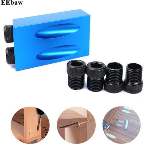 Oblique Hole Angle Drilling Locator Aluminium Woodworkers Guide Wood Hand Tools Punch 15 Degree Inclined Hole Locator