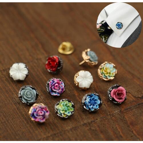 Fashion Jewelry Metal Rose Needle Individual Suit Collar Button Simple Rose Flower Accessories Vintage Brooches For Women Men