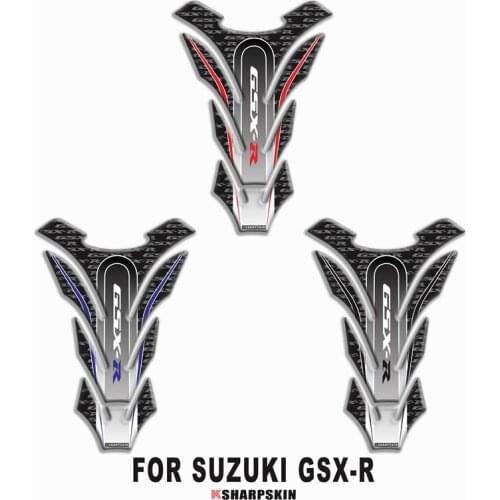 Motorcycle 3D fuel tank pad sticker protective decorative Fish Bone decals Fit SUZUKI GSX-R