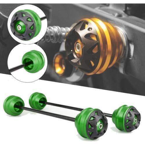 MTKRACING front and rear axle sliders fork wheel protection crash pad kit for ER-6N ER6N ER-6F ER6F ER-4N ER4N ER-4F ER4F