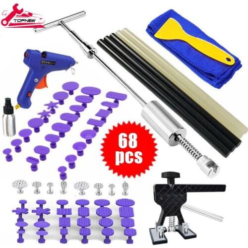 38cm Paintless Dent Repair Kit Puller Slide Hammer with T-Bar Repair Tools Kit Dent Removal Pulling Tabs