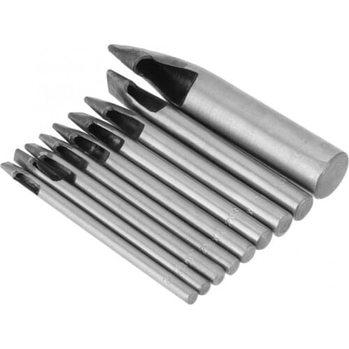 2mm 9pcs Leather Oval Shape Hole Punch Kit Cutter Hollow DIY Tool Leather Punch Leathercraft Hole Craft Set Hole Punch