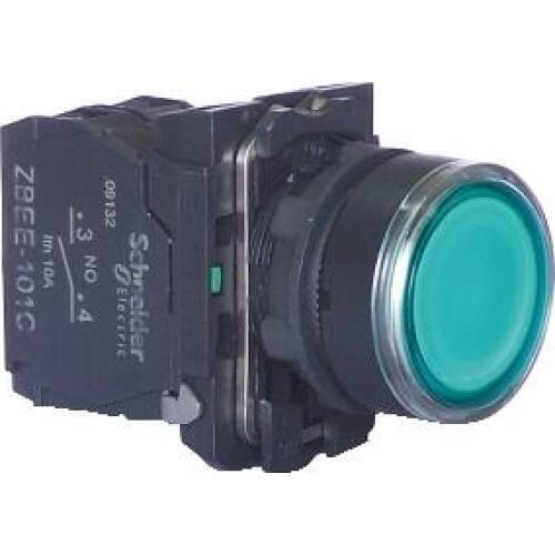 XB5AW Plastic flat head with light button XB5AW33M1C = ZB5AW333C + ZB5AW0M31C 22mm 220VAC SDS