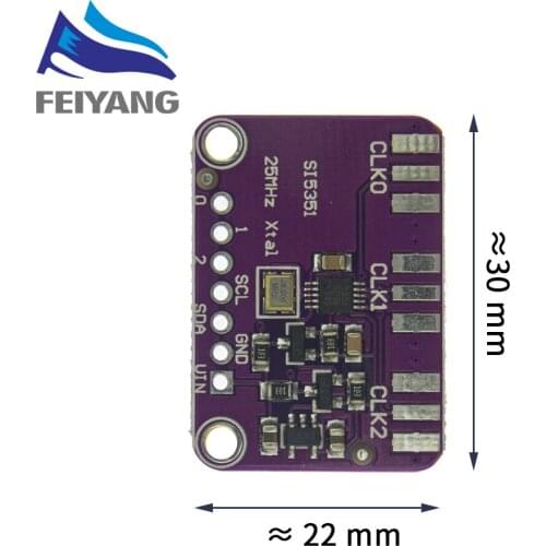1PCS DC 3V-5V Si5351A Si5351 I2C Clock Generator Breakout Board Module Signal Generator Clock 8KHz-160MHz For Arduino