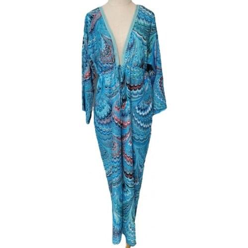 Over Size Boho Dress 2021 Robe De Plage Swimsuit Cover Up Beachwear Pareos Dress Tunic For Beach Sarong Kaftan Bikini Cover Up