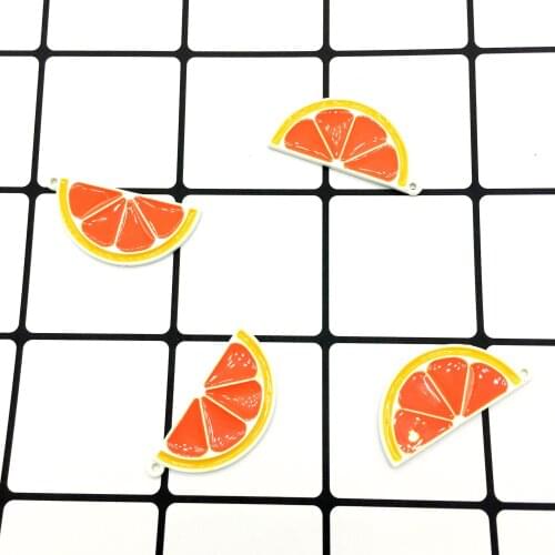 10 PC New Fashion Fruit Orange Metal Enamel Charms Fit DIY Bracelet Earring Necklace Jewelry Accessory DIY Craft