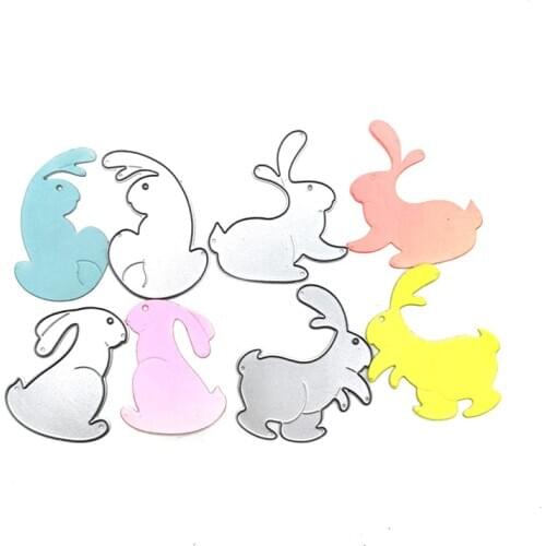Julyarts Four Rabbits Scrapbooking Cutting Dies Mold Decoration Scrapbooking Cutting Stencil Album Paper Card Embossing Die Cuts