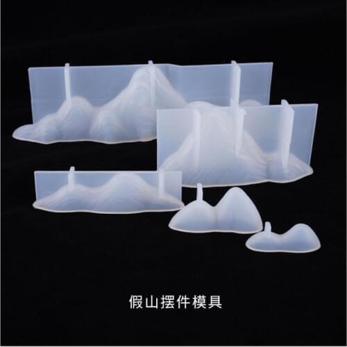 Transparent Silicone Mould Dried Flower Resin Decorative Craft DIY Terraces Island mountain Mold epoxy resin molds for jewelry