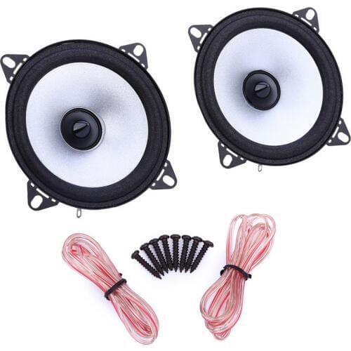 4 inch silver car speaker 2pcs 2x60W car horn speaker full range car speaker stereo audio speaker hot sale