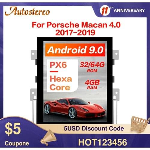 Tesla Style Android 9.0 4G Car GPS Navigation For Porsche Macan 2017-2019 Stereo Head Unit Multimedia Player Auto Radio Recorder