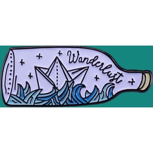 Creativity Bottle Lapel Brooch Collect Metal Pins Backpack Collar Adorn Cartoon Badges Friend Fashion Jewelry Gifts