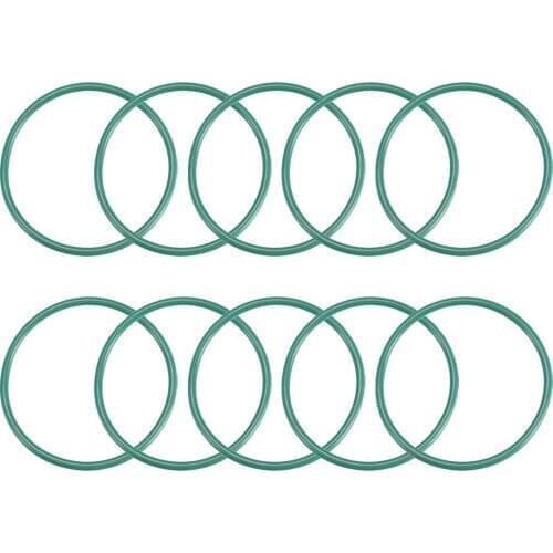 Uxcell 10Pcs Fluorine Rubber O Rings 46mm OD 41.2mm ID 2.4mm Width Seal Gasket Green prevent leaks in plumbing machinery