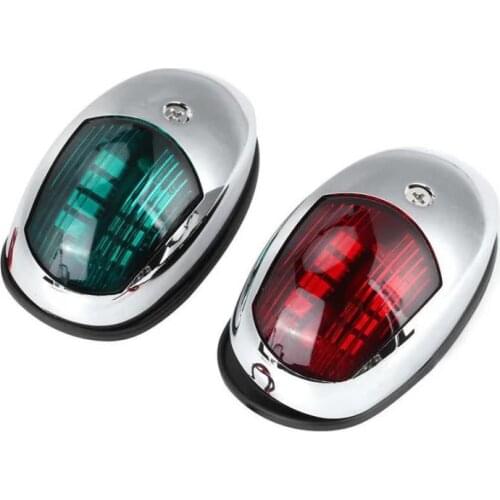 2Pcs Waterproof IP65 Universal ABS LED Navigation Light Lamp Signal Lamp 12V 3W 8LED Car Yacht Stainless Steel Navigation