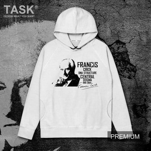 Celebrity Francis Crick United Kingdom biologist physicist Neuroscientist DNA Physiol printed cotton casual hooded sweater mens