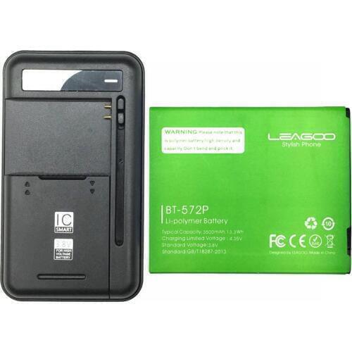 1PCS Universal battery Charger + 1PCS 2300mAh BT513P BT-513P Battery For Leagoo M5 Smart Phone