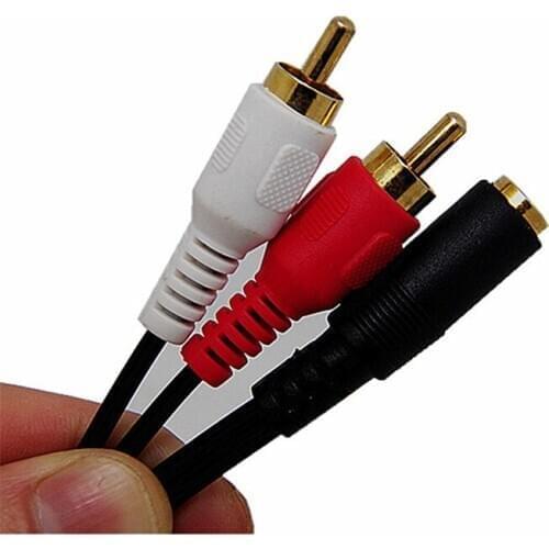 3.5mm 1/8 Stereo Female Mini Jack to 2 Male RCA Plug Adapter Audio Y Cable