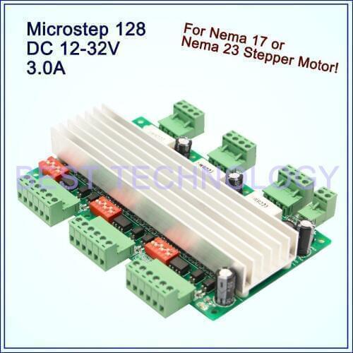 3Axis CNC Driver Board 3A 12-32VDC 128 Microstep Stepper motor Driver Board Nema17,Nema 23 stepping motor driver control board