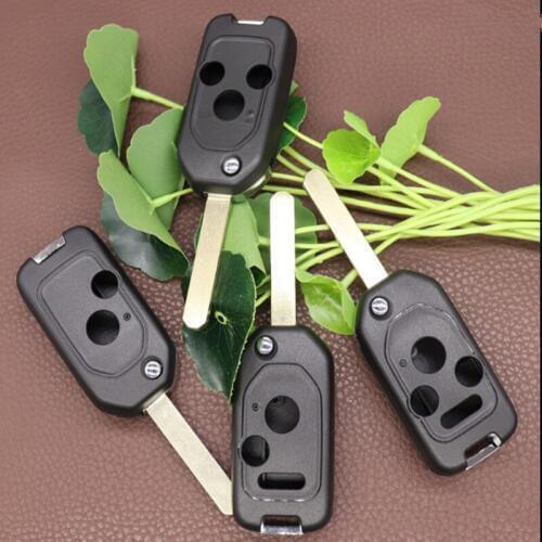 DAKATU Modified Flip Remote Car Key Shell For for Honda Fit Civic CRV Jazz HRV Accord Pilot Insight 2/3/4 Button Foliding Key