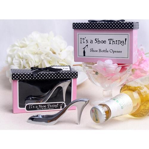 50PCS High Heel Shoe Wine Bottle Opener For Birthday Party Favor Bridal Baby Shower Souvenirs Christening Wedding Favour