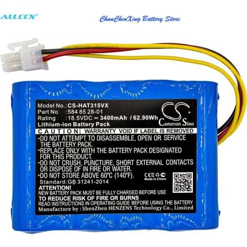 Cameron Sino 3400mAh Battery for Gardena R100Li, R130Li, R160Li 2016/2017/2018,Mahroboter Sileno, Sileno +,R100LIC,R130LIC