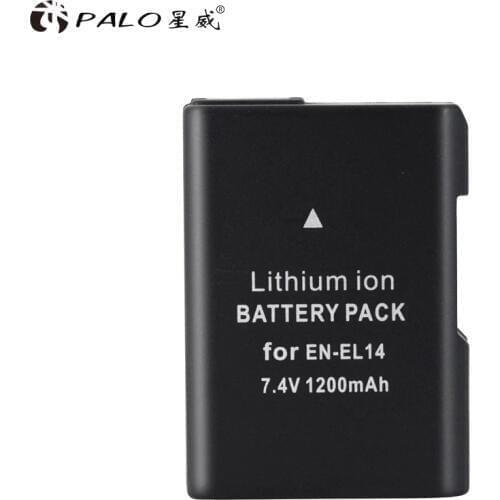 PALO 1Pcs EN-EL14 EN EL14 ENEL14 Camera Battery For Nikon D90 D300 D5300 D5200 D5100 D3300 D3200 D3100 COOLPIX P7100 P7200 P7700