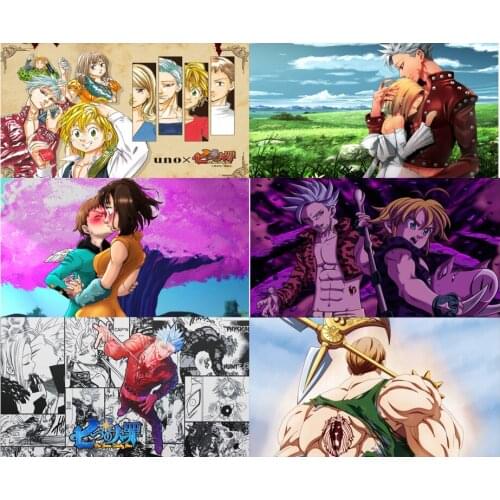 5D Diamond Embroidery Escanor Demon King Anime DIY Diamond Painting Diamond Mosaic Cross Stitch Kit Home Decoration