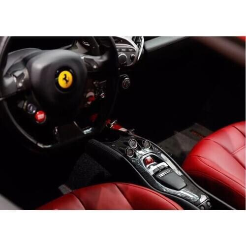 Carbon Fiber Car Armrest Storage Central Control Panel Console Glove Tray Gear Panel Fits For Ferrari 458 2011 2012 2013 2014