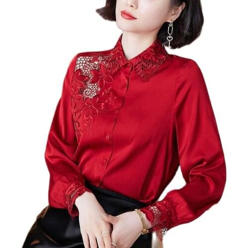 Women Spring Autumn Style Blouses Tops Lady Casual Embroidery Long Sleeve Stand Collar Blusas Tops DD9149