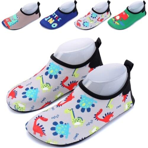 Kids Quick Drying Swim Water Shoes for Boy Casual Footwear Barefoot LightWeight Aqua Socks For Beach Pool Cartoon Child Slippers