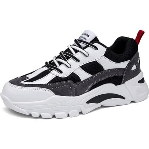 H48 Popular Goods 2021 Mens Sneakers Spring Mesh Breathable Lace-up Original Chunky Teens Basketball Non-leather Casual Shoes