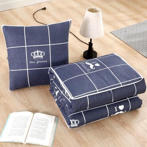 J 2 in 1 Napping Blanket Soft Comfortable Folding Blanket with Back Cushion for Office Worker Store