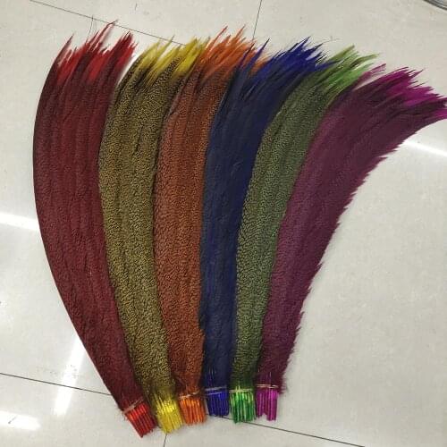 Beautiful 50/100pcs 9 Color Golden Pheasant Tail Feathers 26-28 inches/65-70 cm For Wedding Christmas Craft Making Decoration